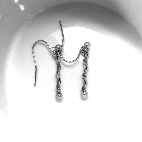 Miniature Baton Band Member Marching Band Leader Gift Charm Earrings - Picture 3 of 3